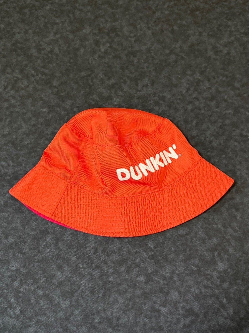 Dunkin Donuts Reversible Pink/Orange Bucket Hat